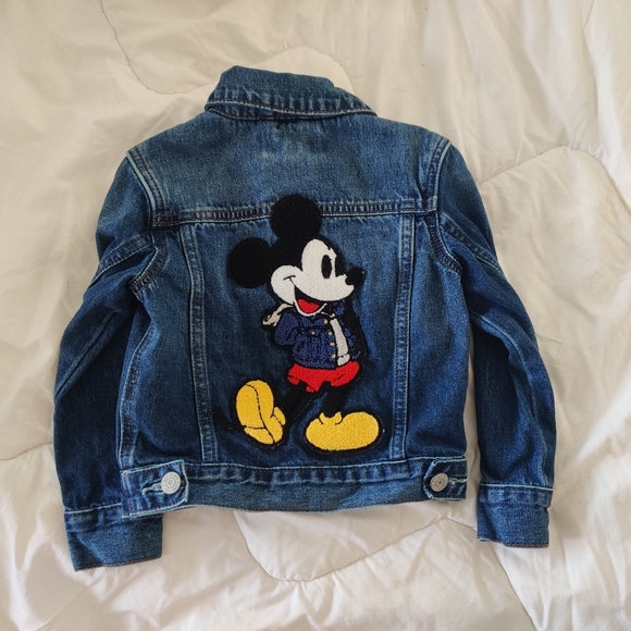 Baby Gap Disney Jean Jacket Mickey Mouse Denim Limitd Edition - Picture 3 of 6